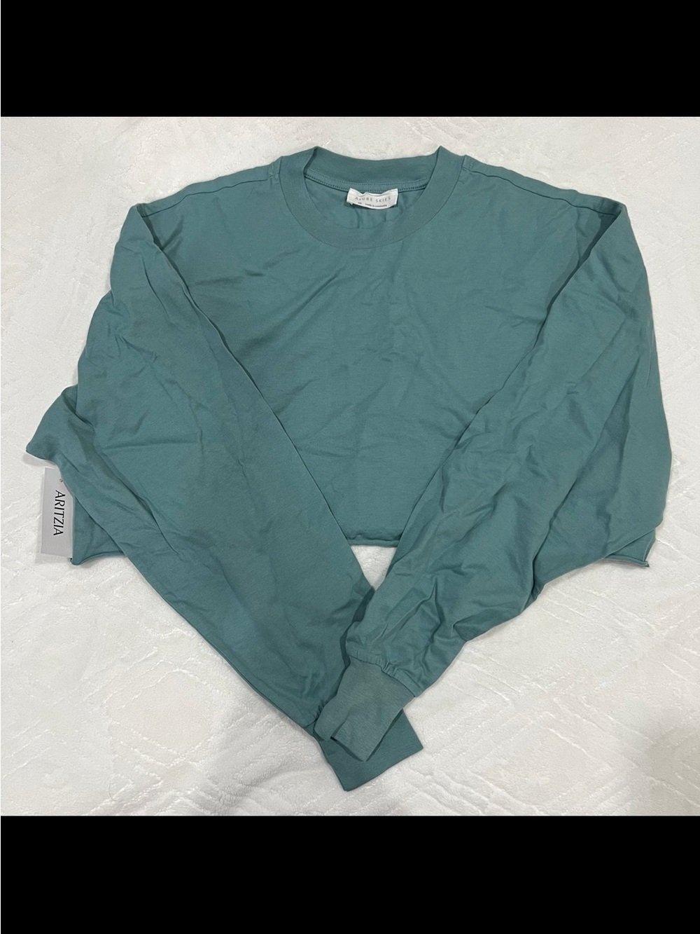 Aritzia Azure Skies Laid Back Cropped Longsleeve